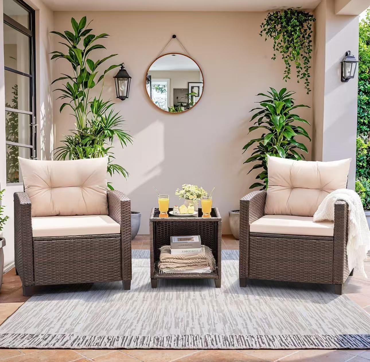 ❤️3 Pieces Patio Furniture Set