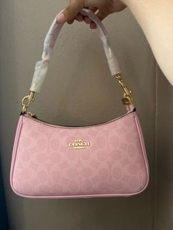 Teri Coach Bag in signature canvas Pink