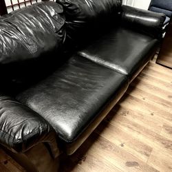 Black Leather Sofa sets