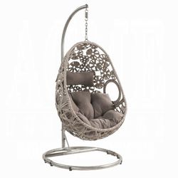 ✅Hanging Chair Outdoor Patio Furniture, Swing Chair, All weather friendly Sturdy, Steel Frame, Foam, Filled, Cushions, Modern Vibe