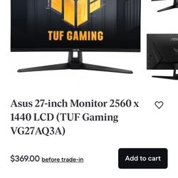 Asus G Sync 1440p Gaming Monitor 