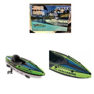 Photo Intex Challenger K1 Inflatable Kayak with Oar and Hand Pump
