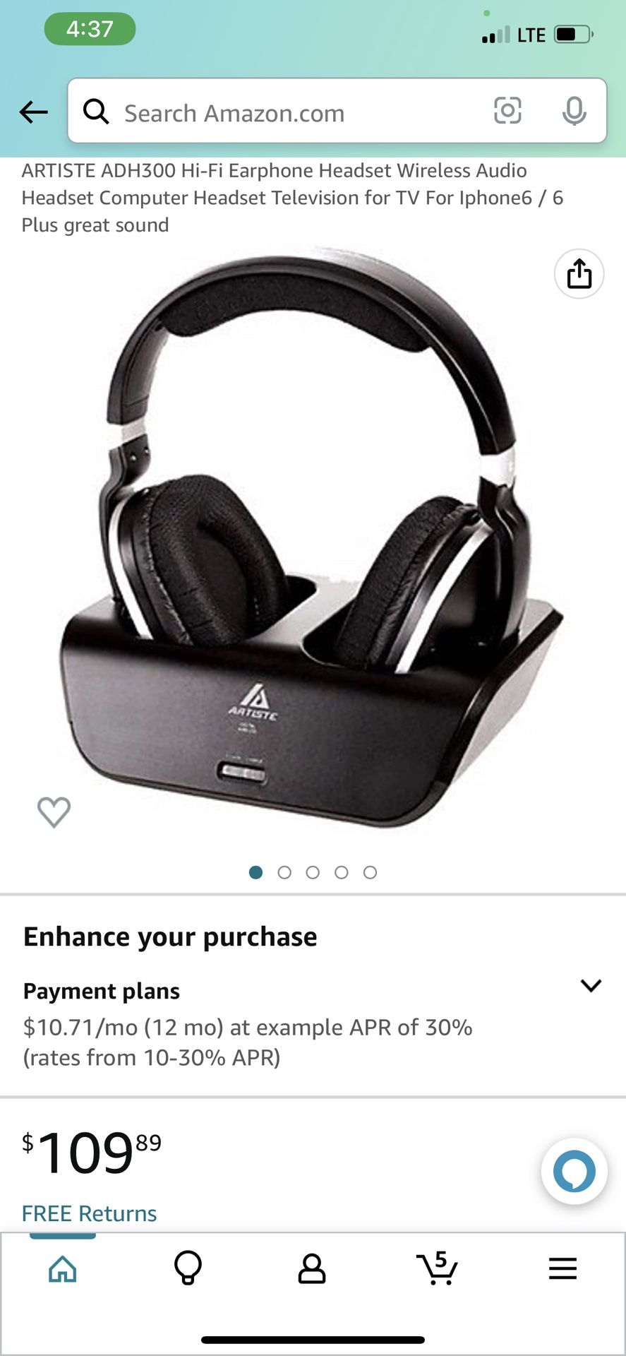 Headphones Adh300 Artiste Wireless Headset ARTISTE Wireless TV