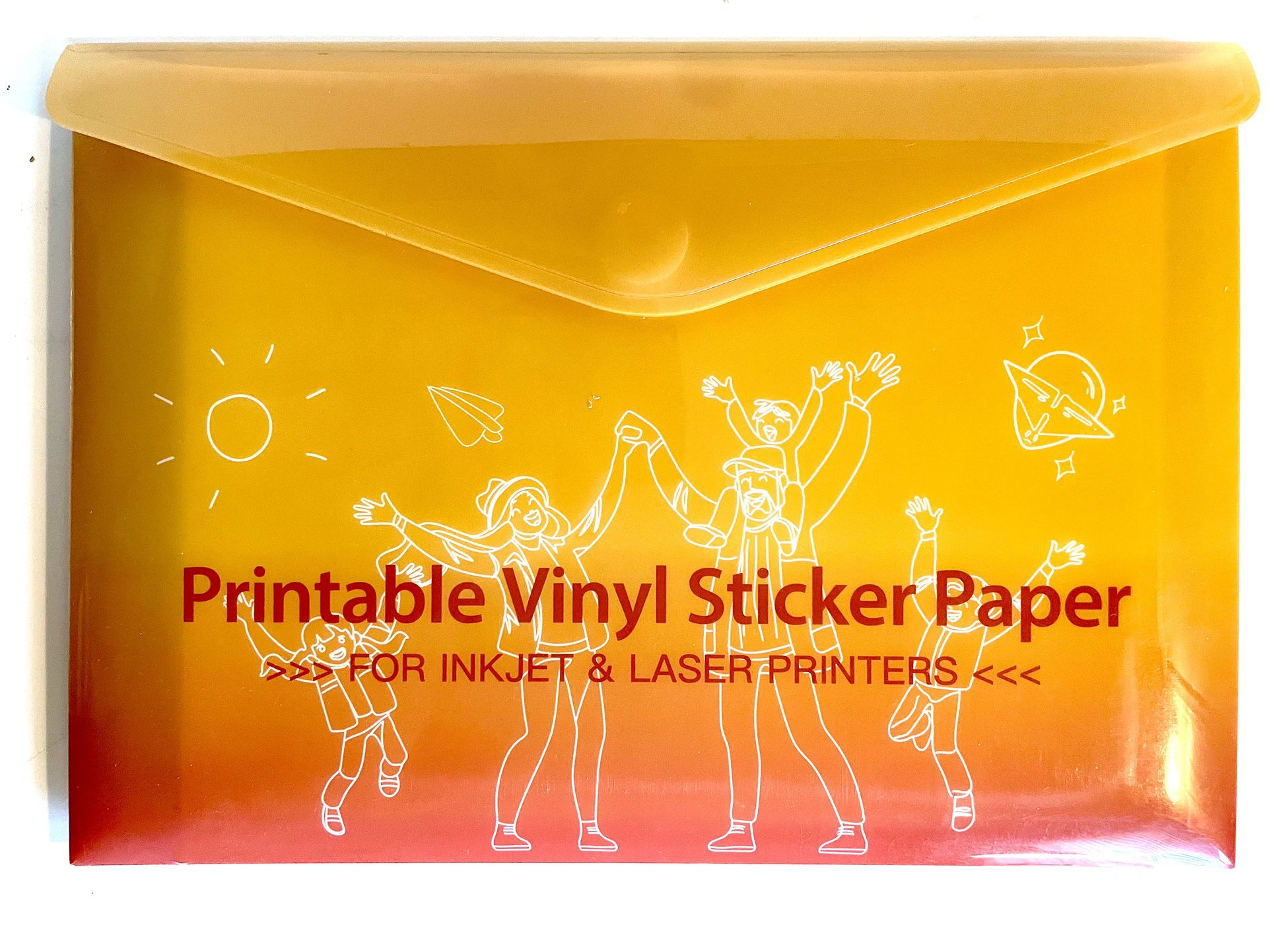 JANDJPACKAGING Premium Printable Waterproof Vinyl Sticker Paper