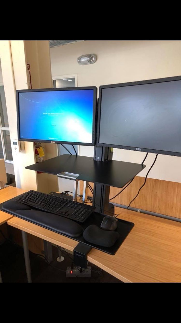 Ergotron Standing Desk and Dell Monitors