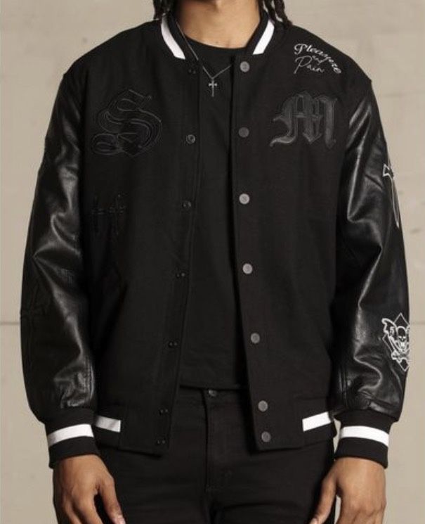 Saint Morta Men's Black Graveyard Varsity Jacket