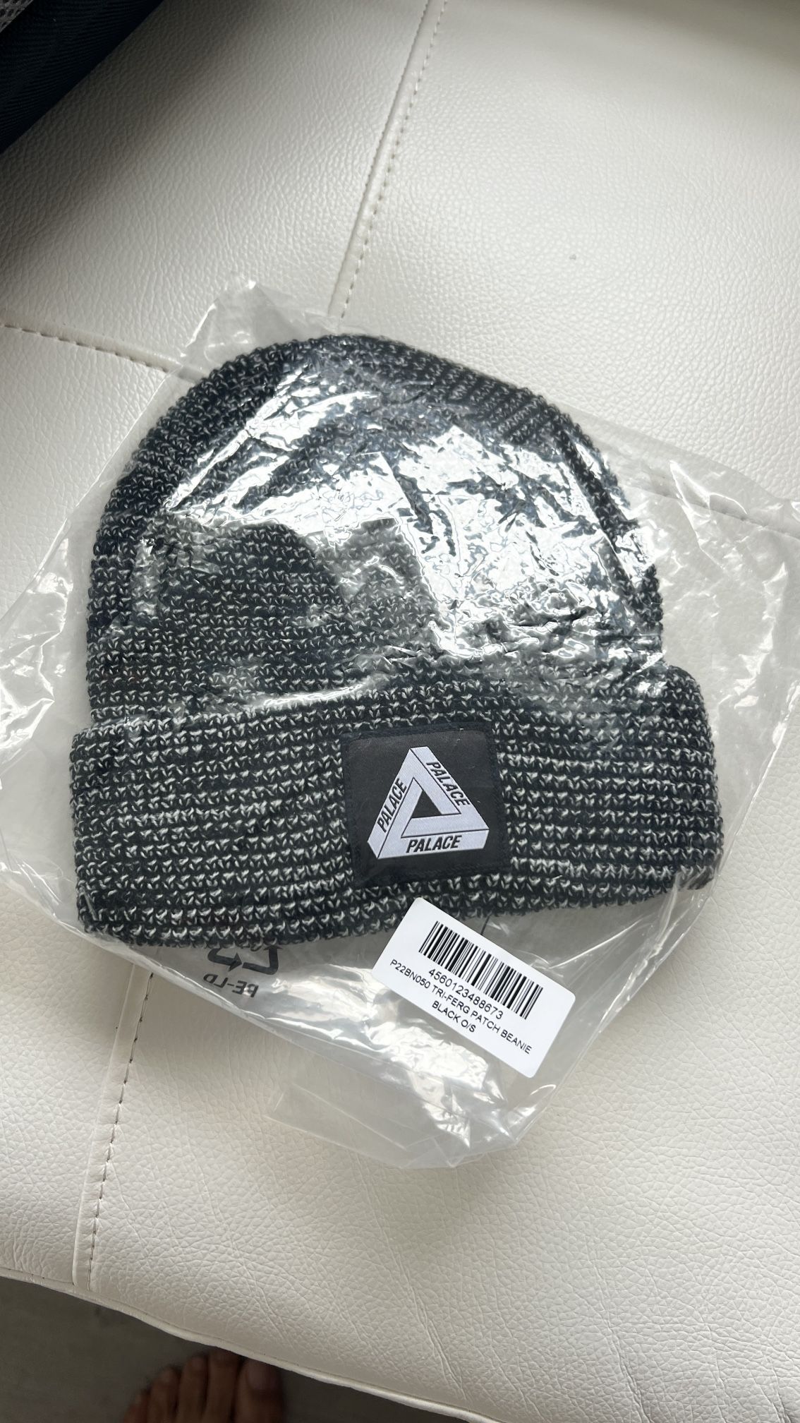 Palace Tri-Ferg Beanie Black Men's - FW25 - US PALACE TRI-FERG
