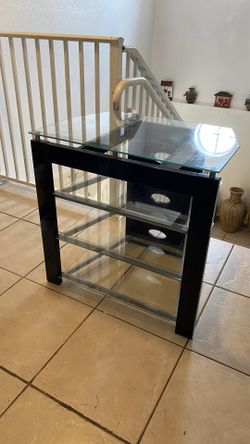 Glass TV desk 30x46x30