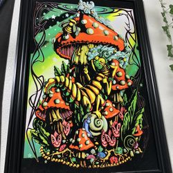 psychedelic-style framed print