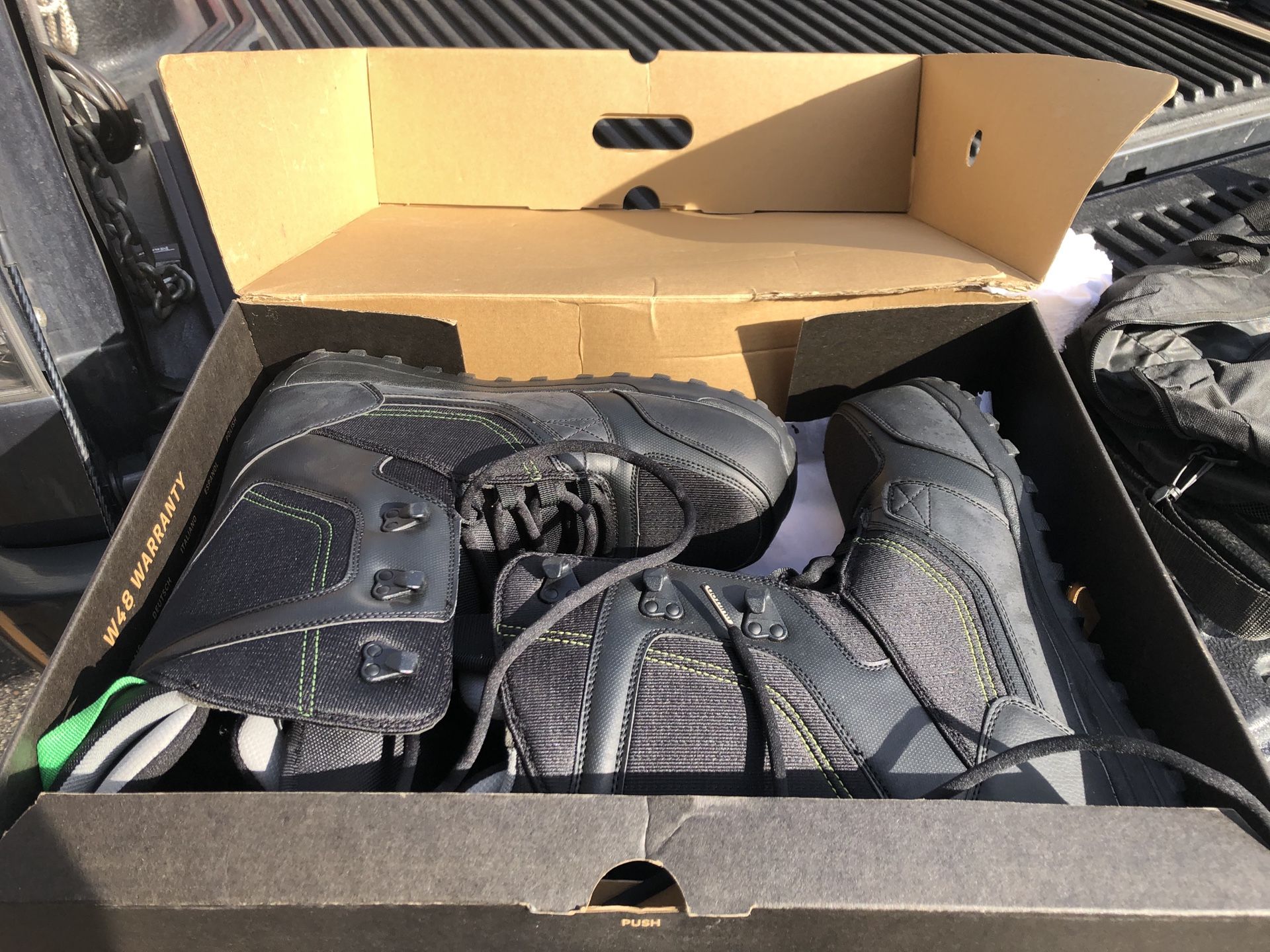 Snowboard Boots and Snowshoes