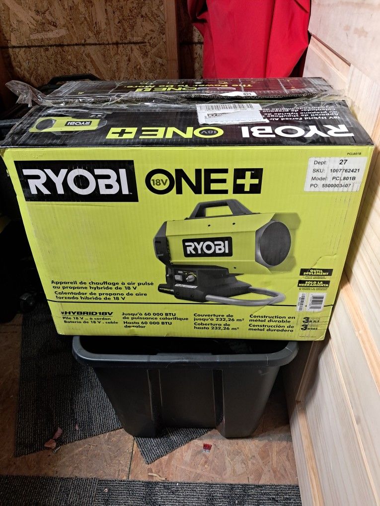 Ryobi Heater 18v /corded