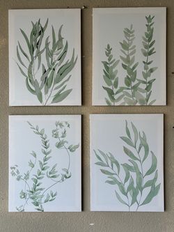 Four prints of leaves