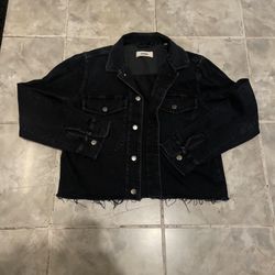 Buck Mason Two Pocket Field Shirt Denim Jacket Unisex Small Black Button Shacket