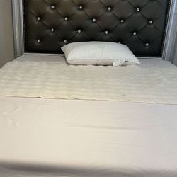 Bed Frame Box And Mattress All Great Condition (3) Pieces Clean And Sanitized