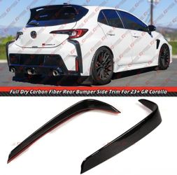 23-26 Toyota GR Corolla Full Carbon Fiber Rear Bumper Side Trim
