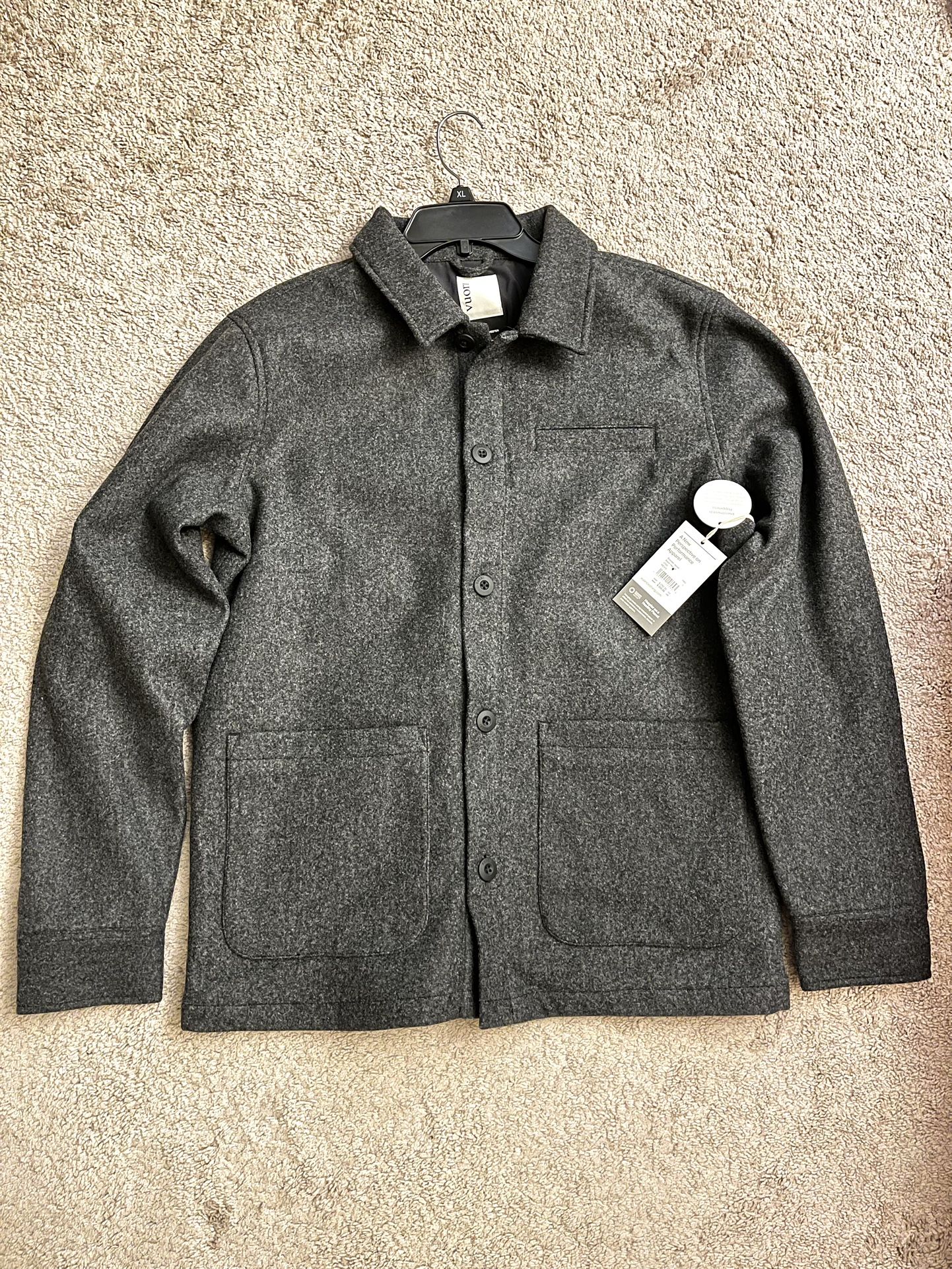 Brand New With Tags VUORI Men’s Size Large Brecken Jacket Black Heather