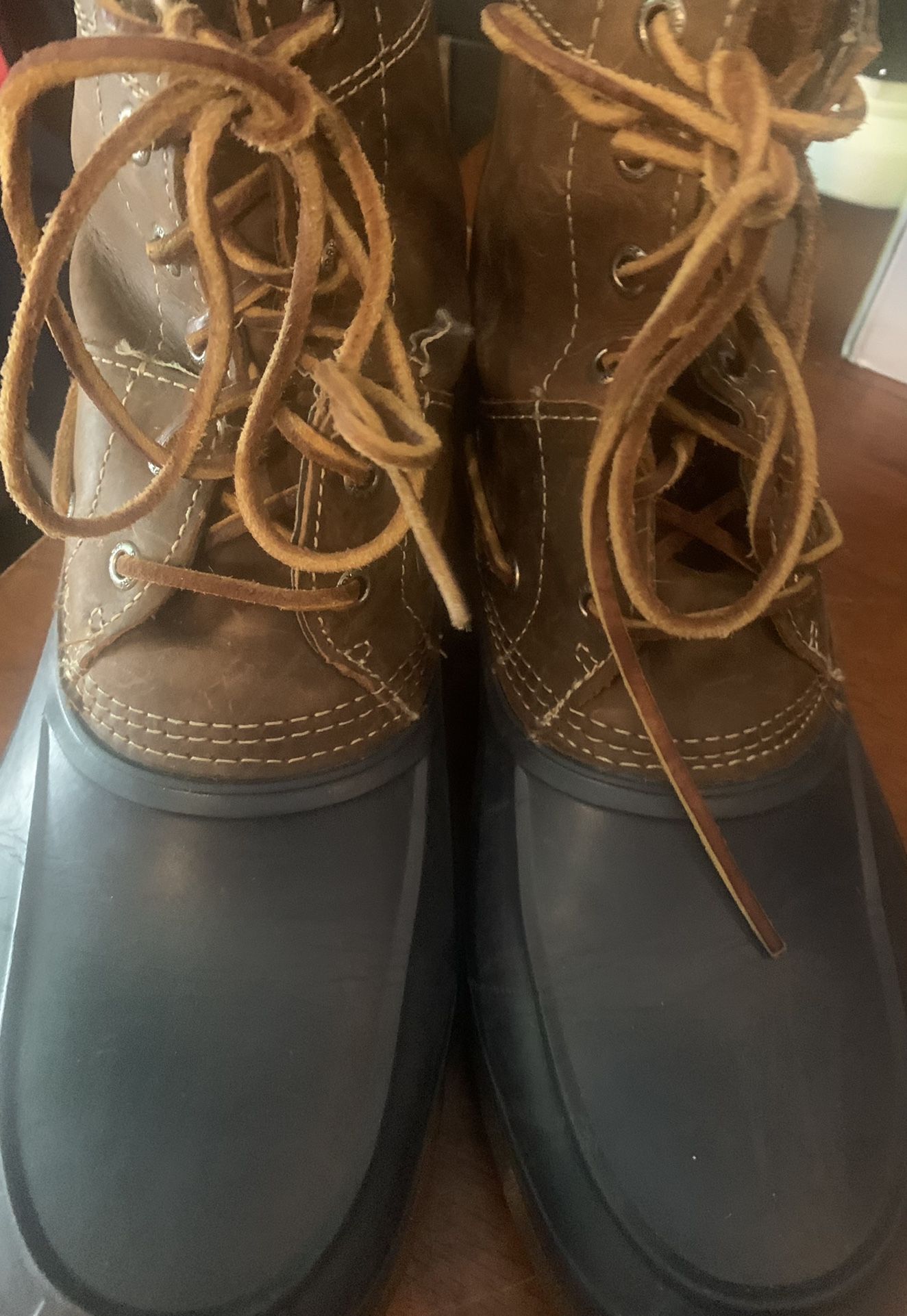 mens Sperry Top Slidet Boots size 10.5 very good condition