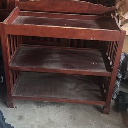 FREE WOODEN CHANGING TABLE AND CRIB