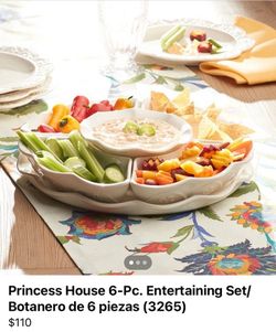 Princess House 6-Pc. Entertaining Set/ Botanero de 6 piezas