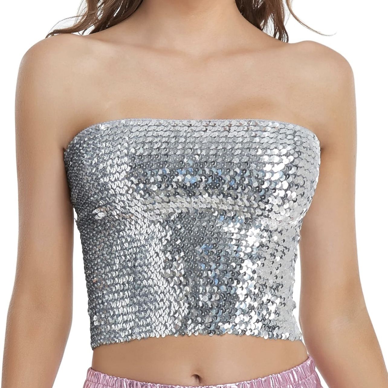 Women’s Sequin Crop Top