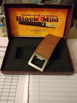 Black & Mild Houndstooth Bottle Opener
