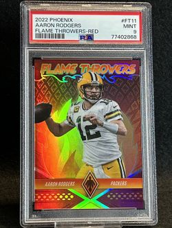 2022 Phoenix 🔥 Aaron Rodgers 🔥 Flame Throwers - Red 178/199 PSA 9 Mint 💎 - Packers / New York Jets