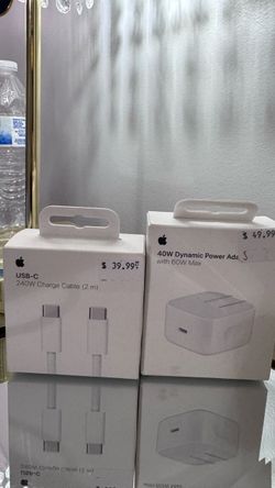 NEW Apple 40W/60W Power Adapter + 240W USB-C Cable 2M