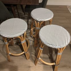(3) Serena & Lilly look-alike bar stools. 