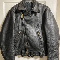 GENUINE “VINTAGE” GOLDEN BEAR OUTERWEAR LEATHER CHP MOTOR PATROL