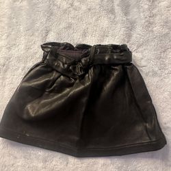 Toddler Girl Leather Skirt  