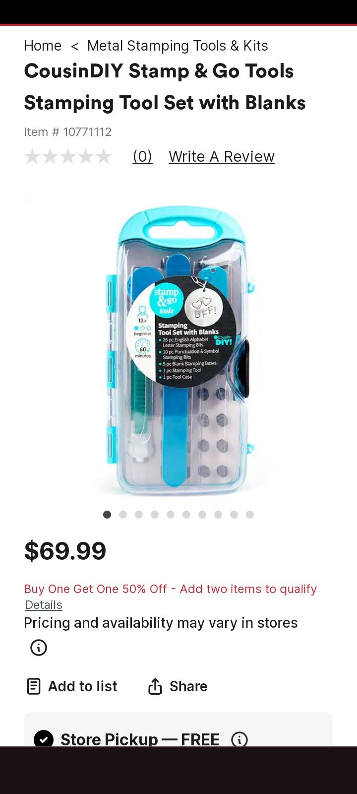 Stamping Tool Set New
