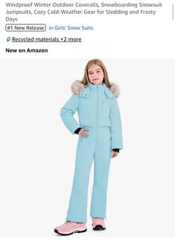 Girls' One-Piece Winter Snow Suit