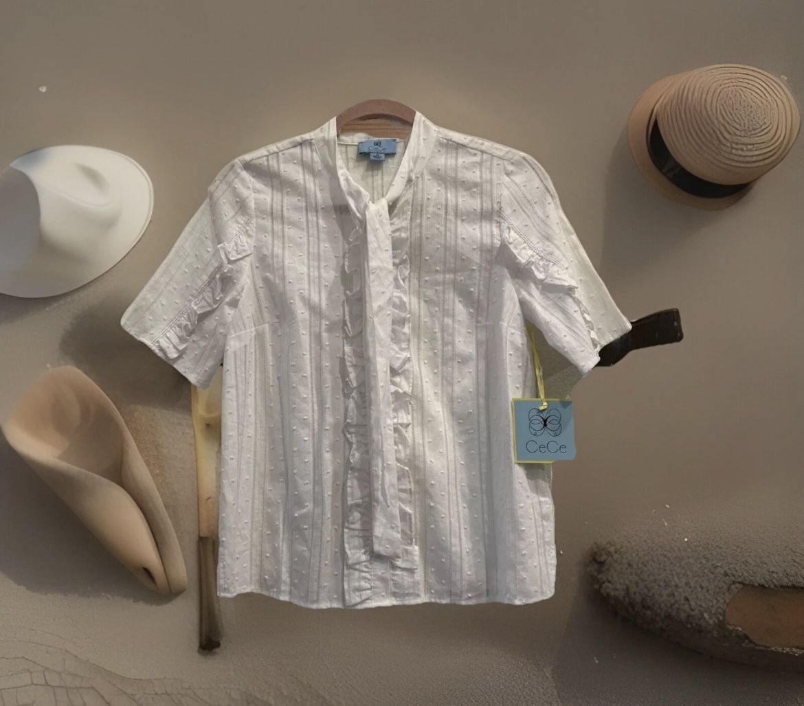 Cece Blouse Top Women’s Size XS - White New. 