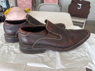 Mens shoes - Brown Leather Slip-On Dress Shoes