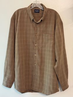 Indigo Palms Denim Company Plaid Shirt Tan L Corpcore Classiccore Dadcore