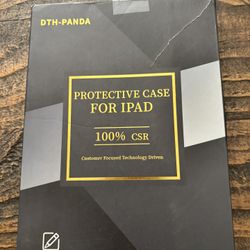 DTH-PANDA protective case for iPad, which includes a built-in pen holder.