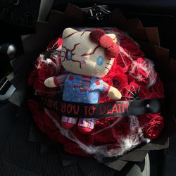 50 ct Ramo Spooky Bouquet Boo Basket Halloween Ramo Hello Kitty Chucky 