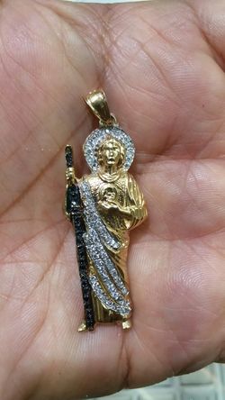 14k Gold san judas solid 14.7 grams 2 inch long