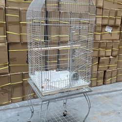 Large Parrots Bird Playing Perch Top With Removable Rolling Stand 