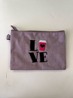Small makeup bag clear back