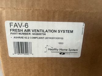 Field Controls FAV-6 Fresh Air Ventilation System
