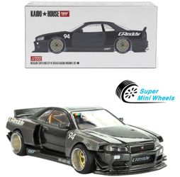 Kaido House x Mini GT 1:64 Nissan GT-R R34 Kaido Works GReddy V2 Black #222