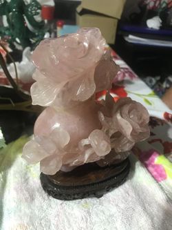 Hermoso Florero de Cristal Chino