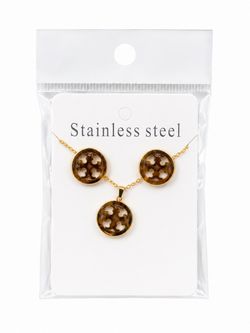 Stainless Steel Necklace and Earrings Set