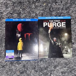 2 Horror Movies It And first Purge DVD And Blu Ray