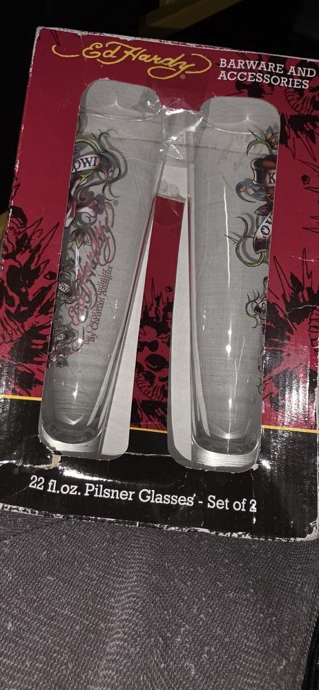 Ed Hardy Drinking Glasses 