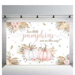 Twin Girls Baby Shower Decorations( Pumpkins)