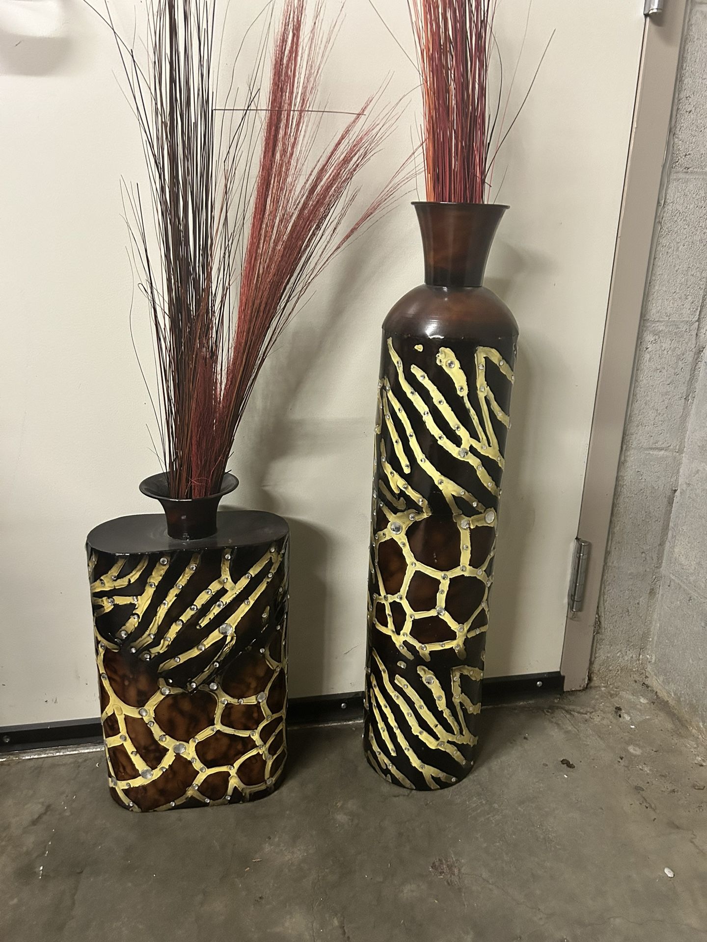 Decorative Vases with Abstract Design