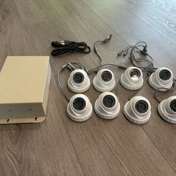 8 Cameras 1080p 2mp Coax DC 12v W/Power Box