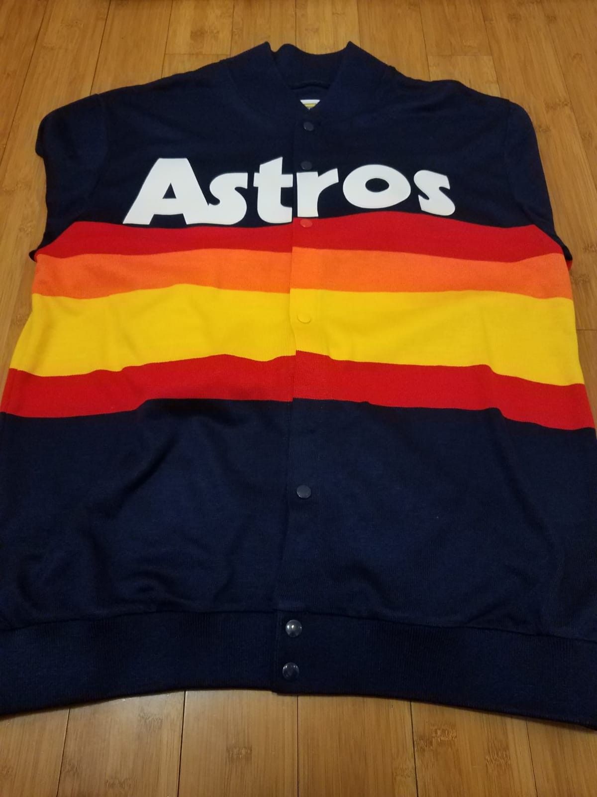 Mitchell and Ness, MLB Astros sweater Jacket size 4XL for Men.